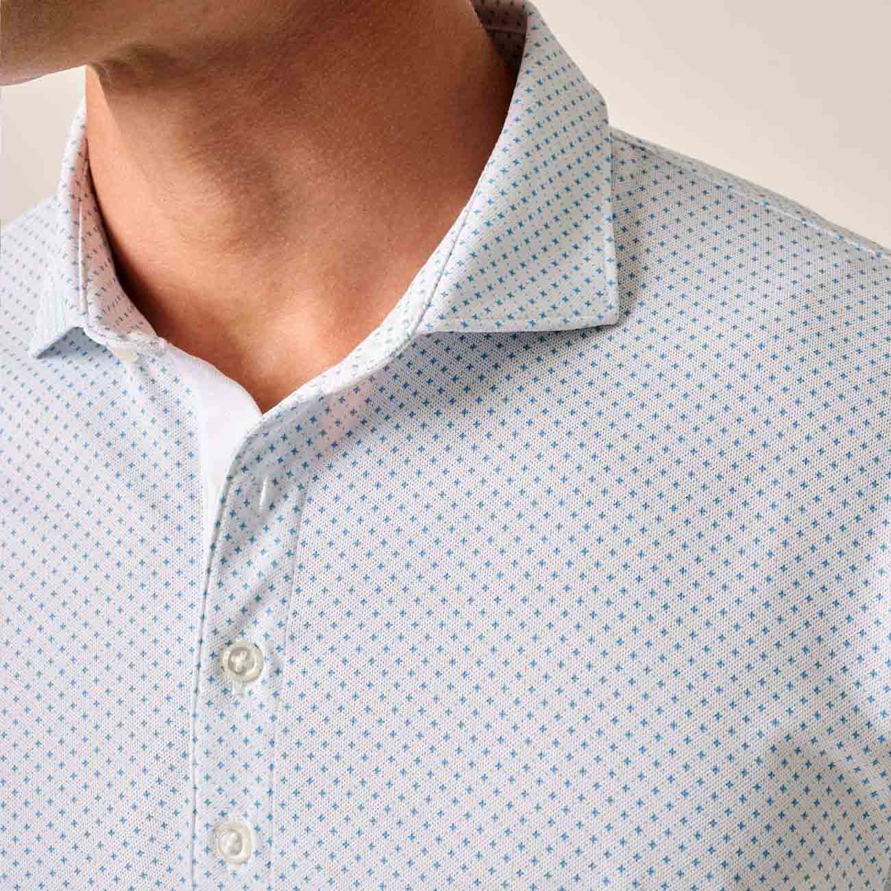 Johnnie-O Men's Cason Mesh Printed Polo