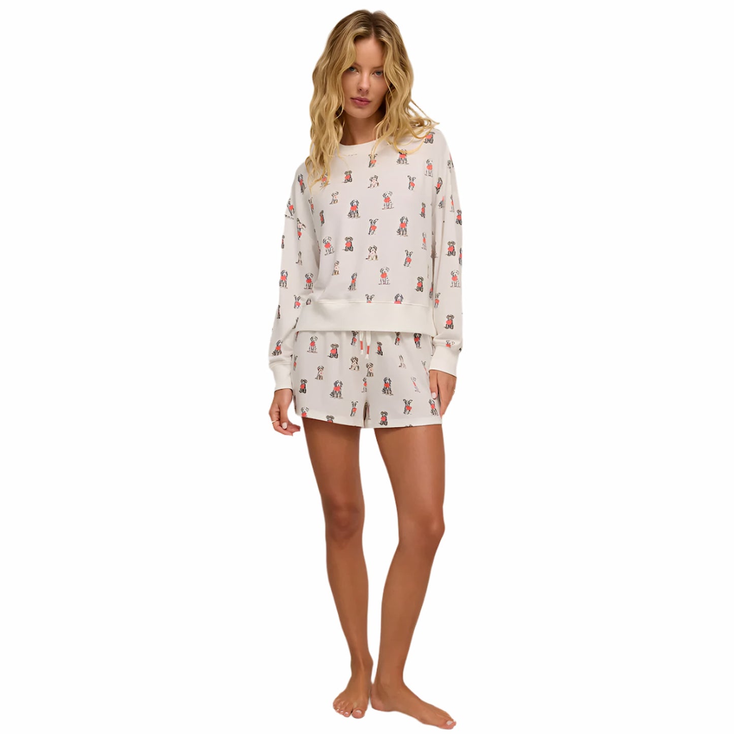 Z Supply Women's Elle Puppy Love Long Sleeve Top