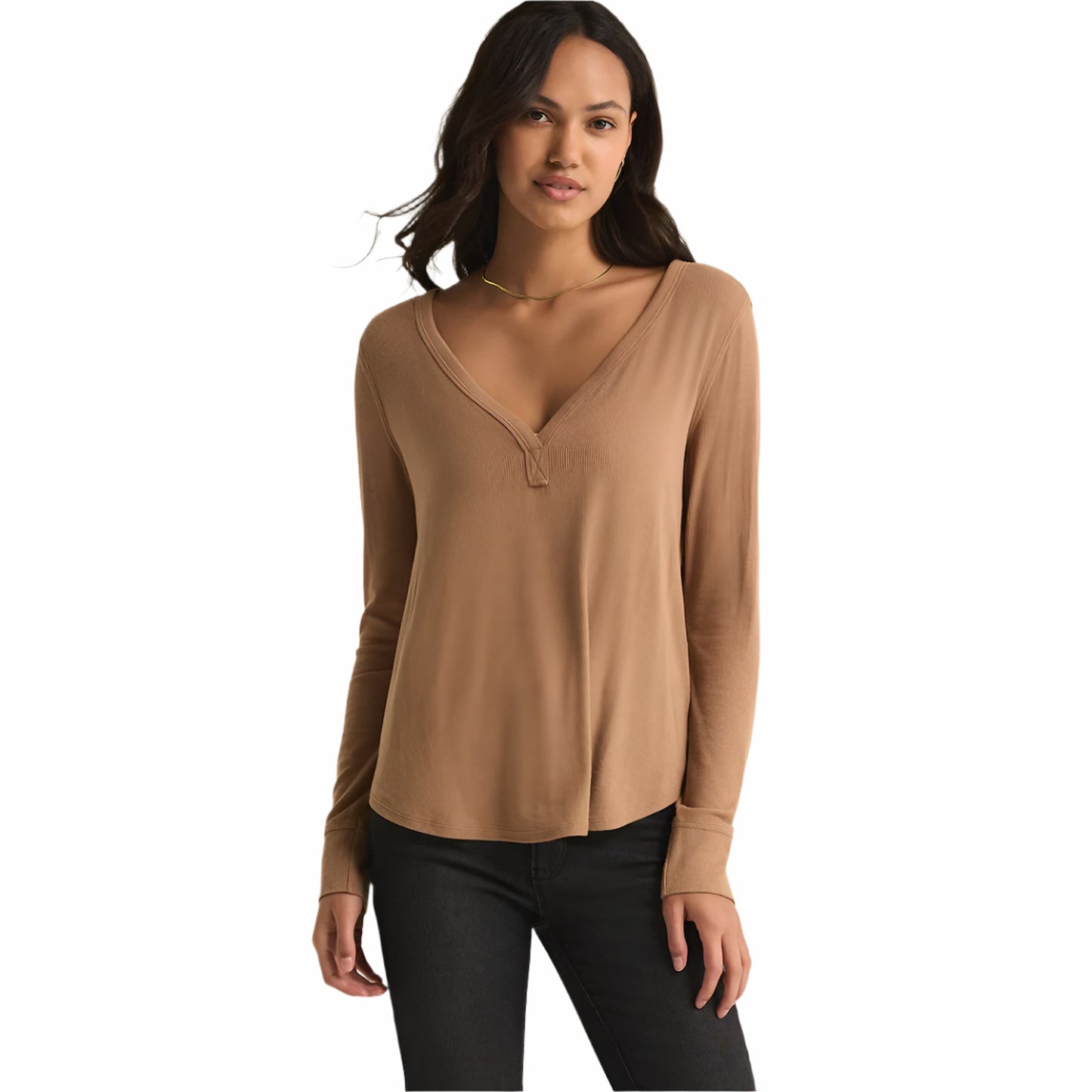 Z Supply Elton Rib Long Sleeve Top