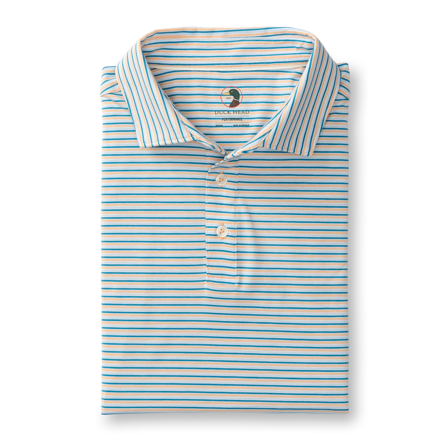 Duck Head Men's Striped Summerford Performance Jersey Polo