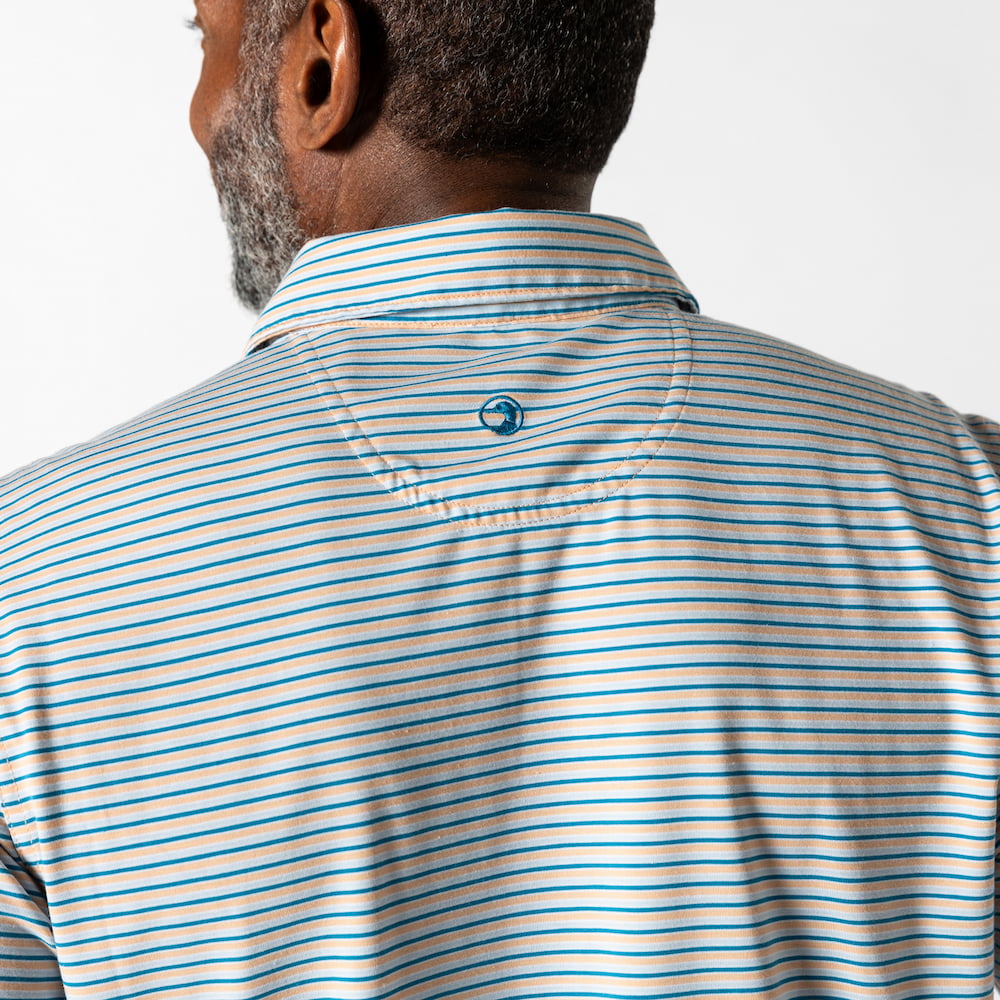 Duck Head Men's Striped Summerford Performance Jersey Polo