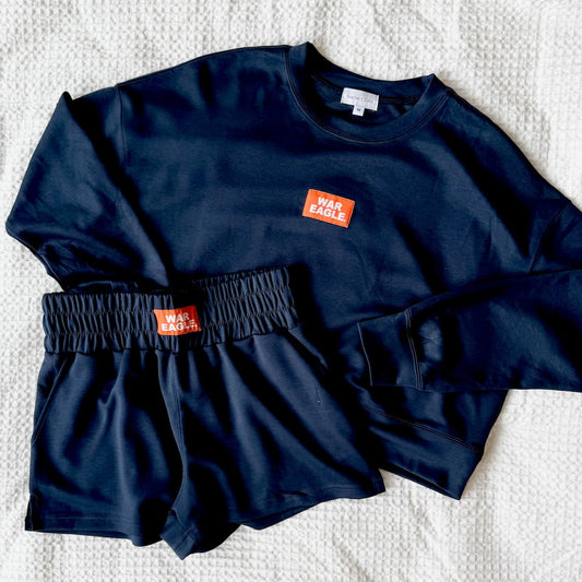 Scarlet & Gold Ava Airy Crewneck Sweatshirt - Auburn