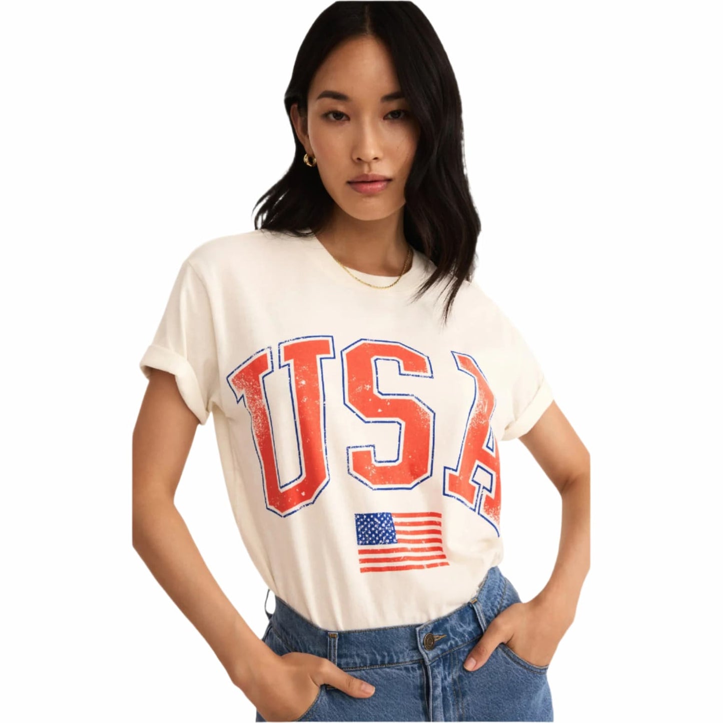 Z Supply Women's Flag Boyfriend Tee
