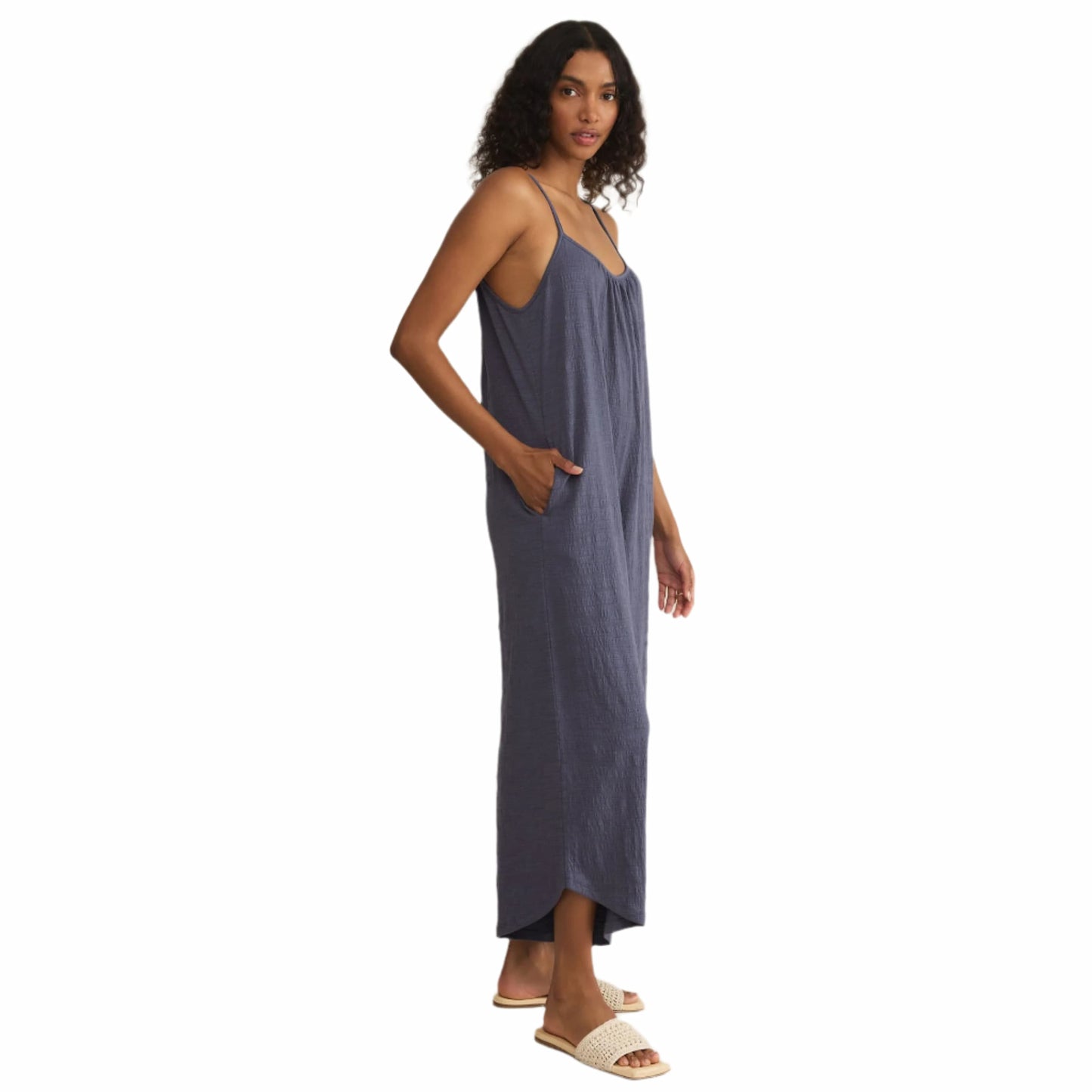 Z Supply Women's Textured Flared Jumpsuit